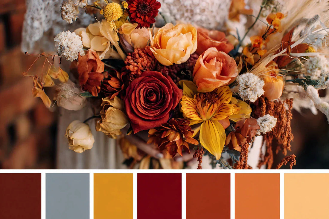 Autumn Wedding Logos, Color Palettes \u0026 Monograms Guide – LinvitInstant, image size:1100x733