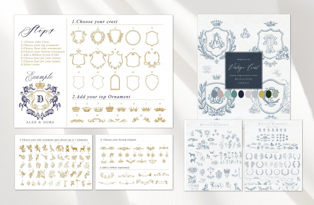 Two different logo creators side by side, each specializing in vintage monogram designs