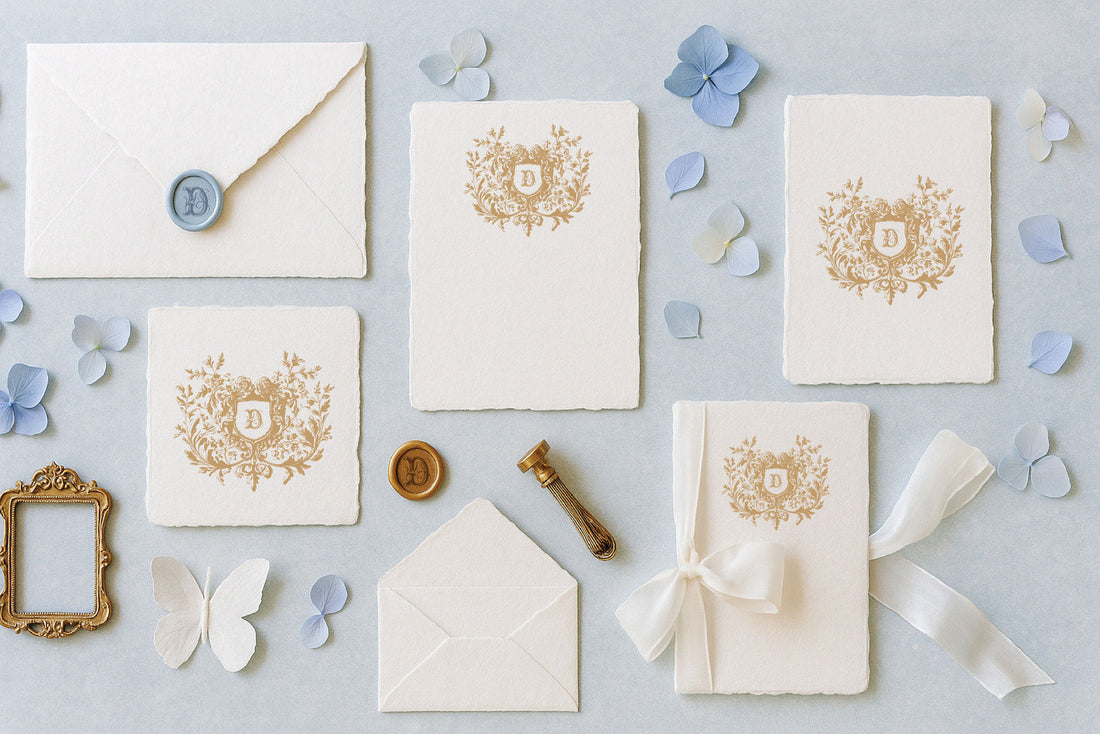 How to Pair Your Wedding Logo with Handmade Cotton Paper