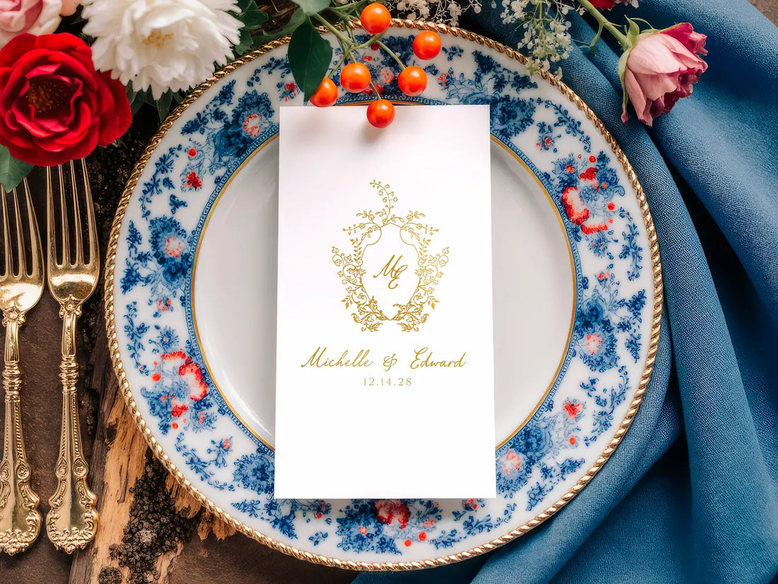 How to Create a Cohesive Wedding Monogram Suite for Invitations, Signage, and Favors