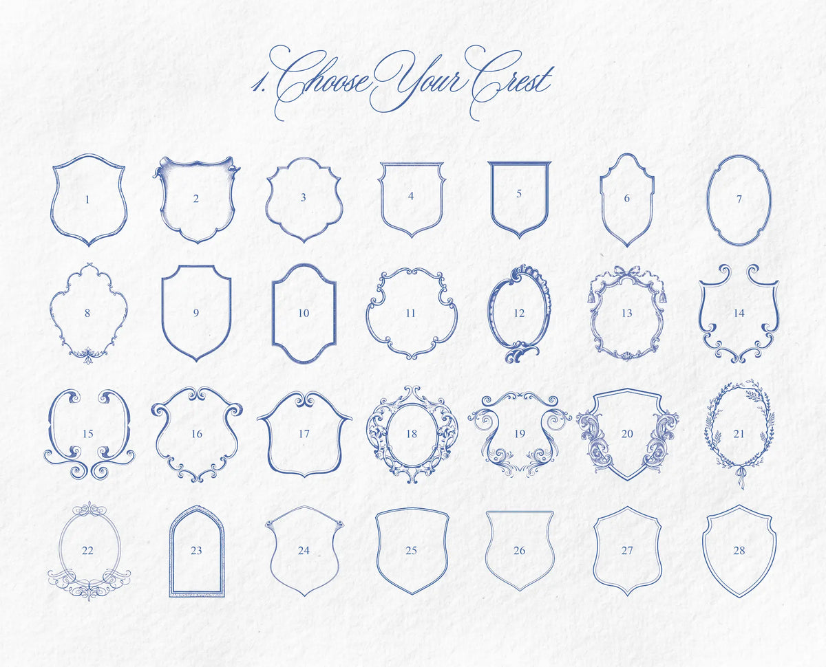 Custom Vintage Wedding Crest Creator