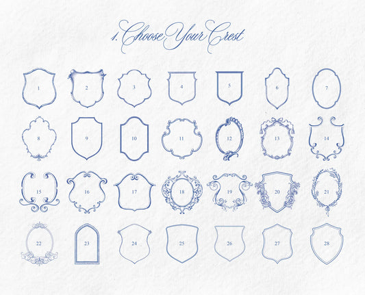 Custom Vintage Wedding Crest Creator