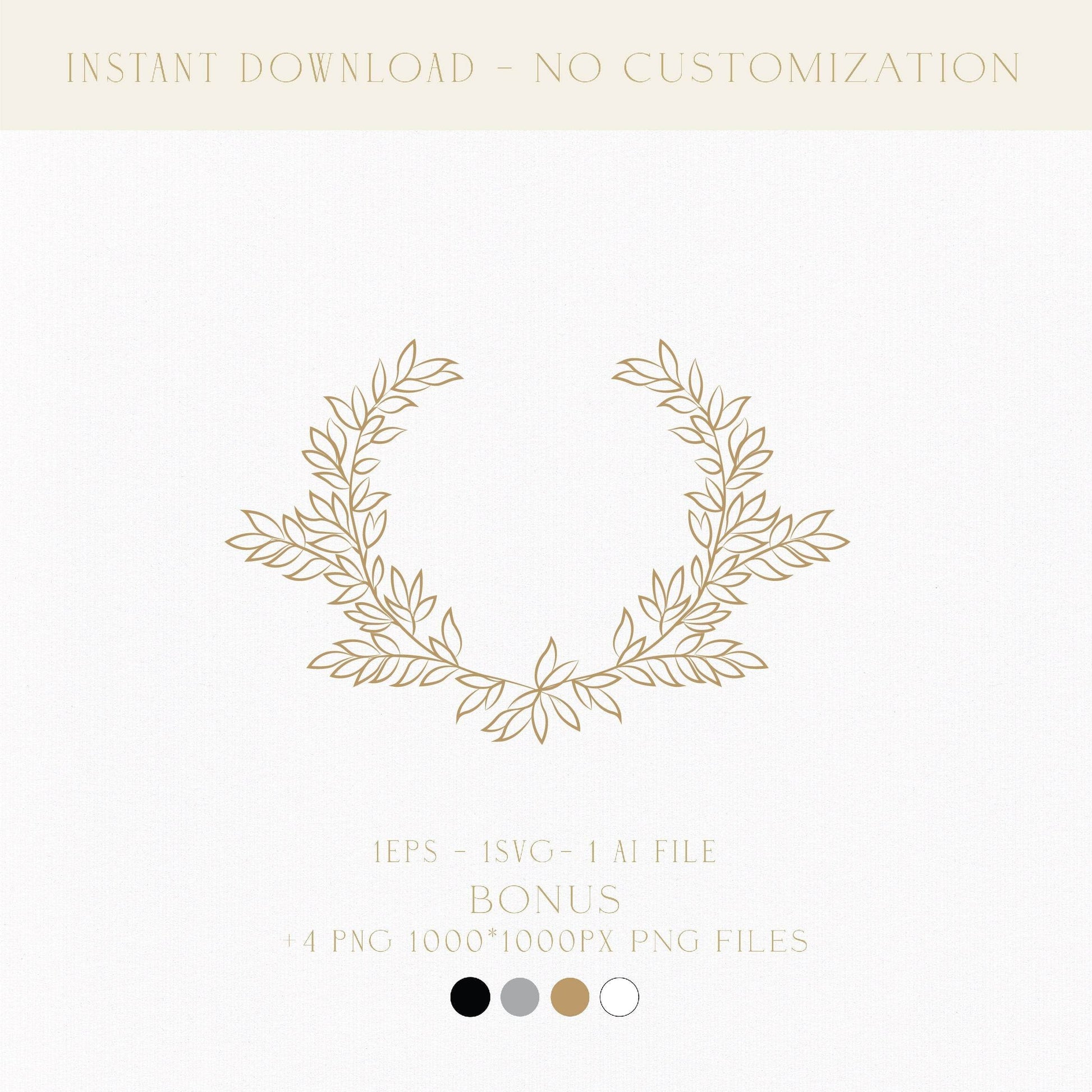 Minimalist Wedding Logo | Modern & Elegant Wedding Crest | Line Art Monogram Design | Digital Download - LinvitInstant