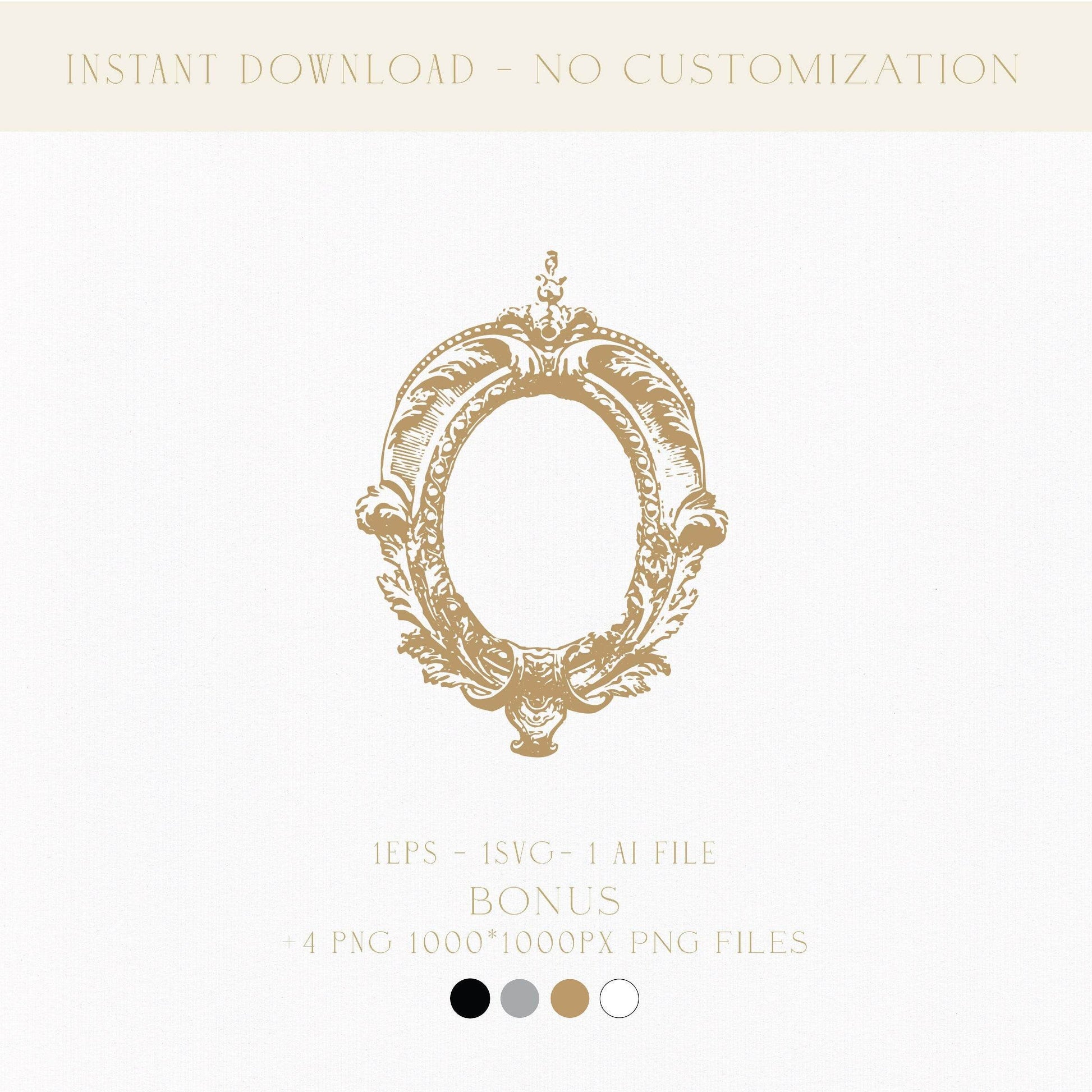 Antique Monogram Wedding Crest | Unique Wedding Invitation, Favors Logo, Signage & Seating Chart Design - LinvitInstant