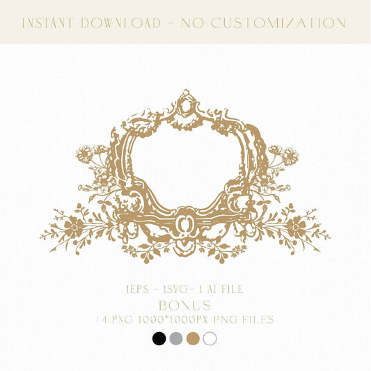 Antiqued Wedding Monogram Digital Download | Wedding Logo for Invitations, Favors, Custom Napkins & Candle Gifts - LinvitInstant