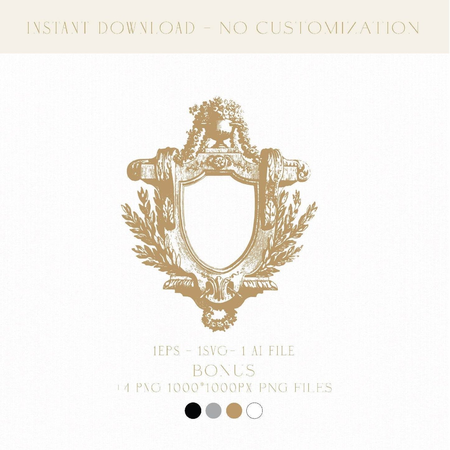 Antique Monogram Frame Digital Download | Unique Wedding Invitations, Bespoke Stationery, Wedding Favors, Custom Napkins & Candle Gifts - LinvitInstant