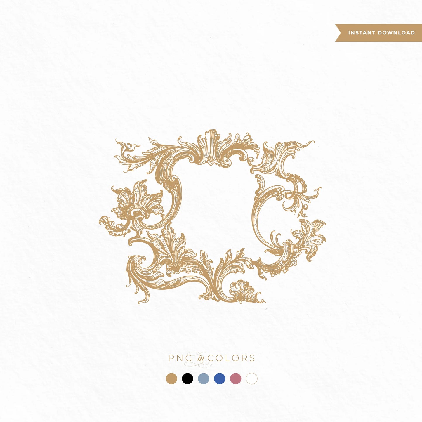 wedding monogram on plain white background, elegant monogram design
