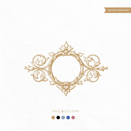 wedding monogram on plain white background, timeless wedding logo