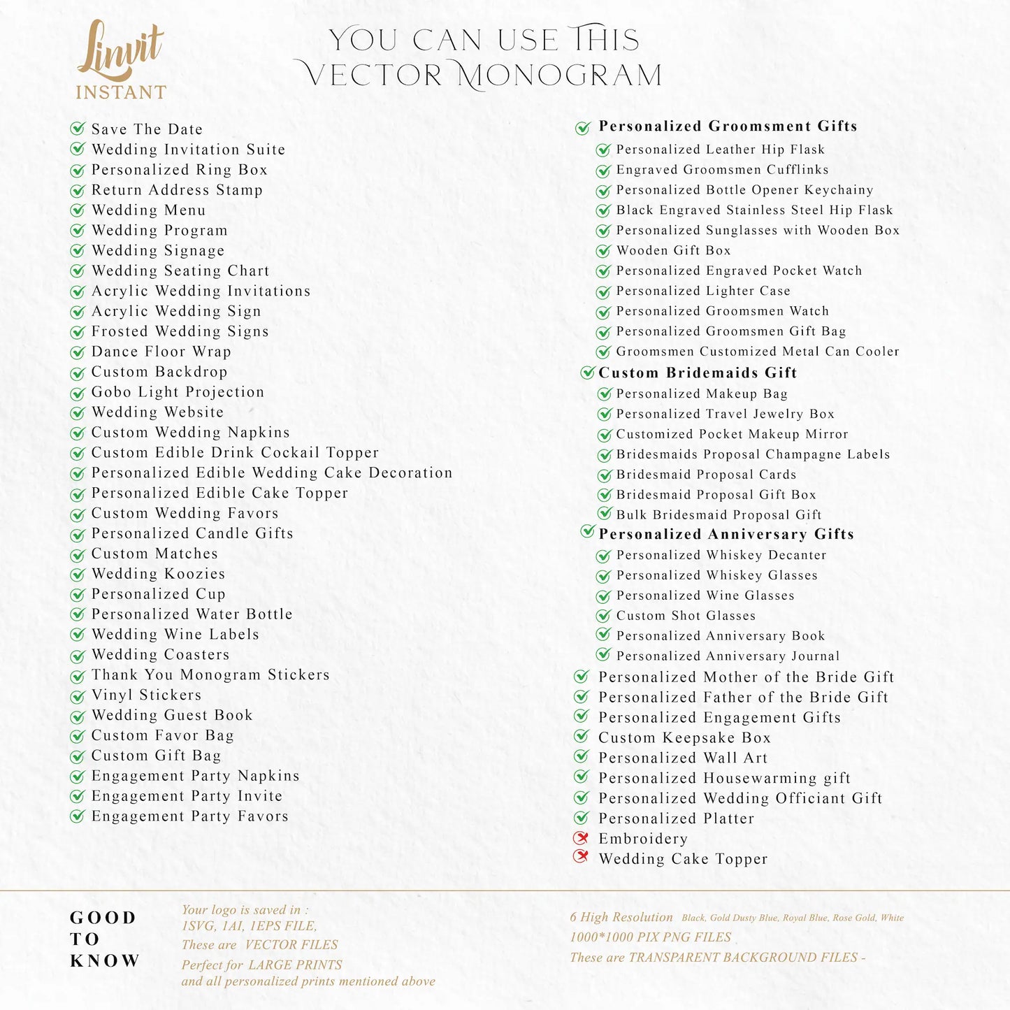 Wedding Invitation Logo Template  | Digital Download